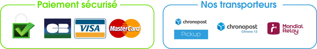 Options de paiement et de livraison.