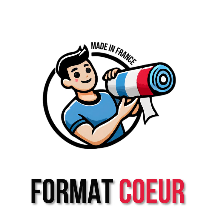 Drapeau français dtf coeur transféré presse à chaud humour - YourDtf