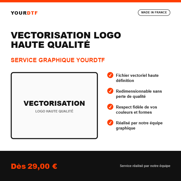 Vectorisation logo haute qualité - YourDtf